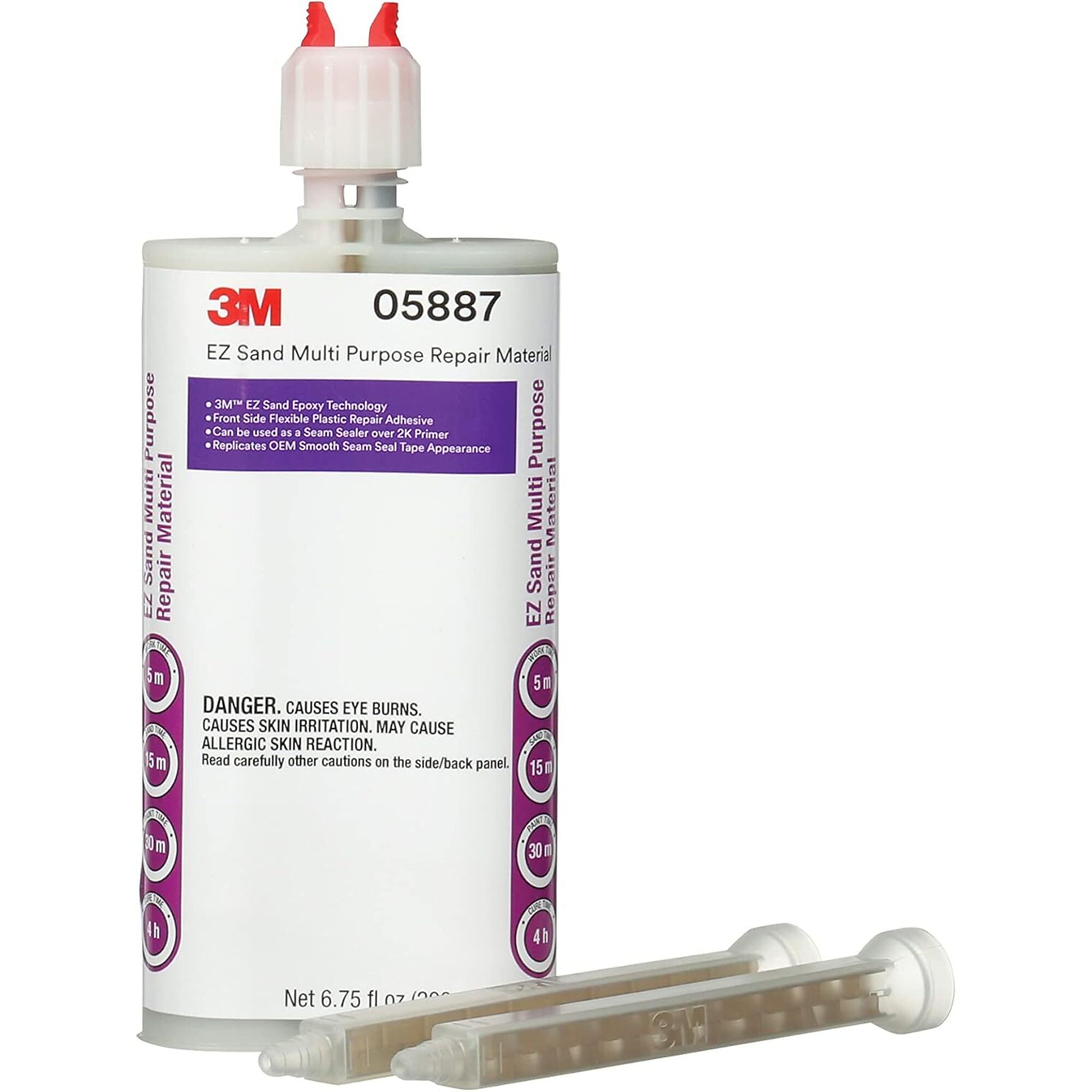 3M EZ Sand Multi Purpose Repair Material — 200ml/6.75 fl. oz., Two-Part Epoxy, Self-Mixing, Model# 05887